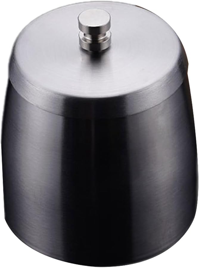 Large Stainless Steel Ashtray With Protective Lid For Desktop Balcony Cigarette Smoker Accessory - Image 1